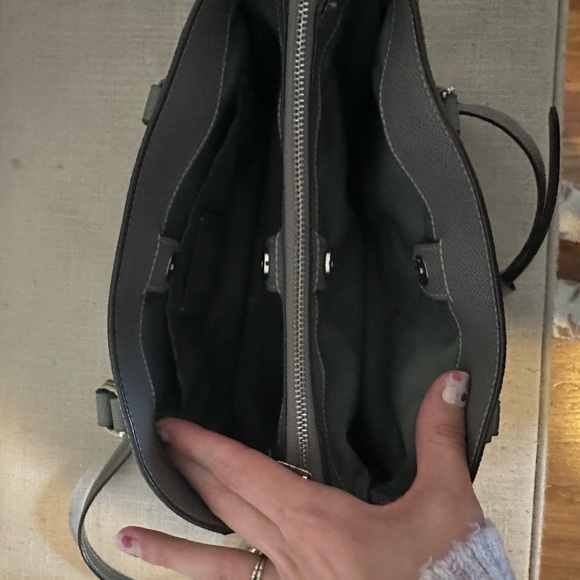 Gently used Coach Grey leather medium satchel - Picture 6 of 9
